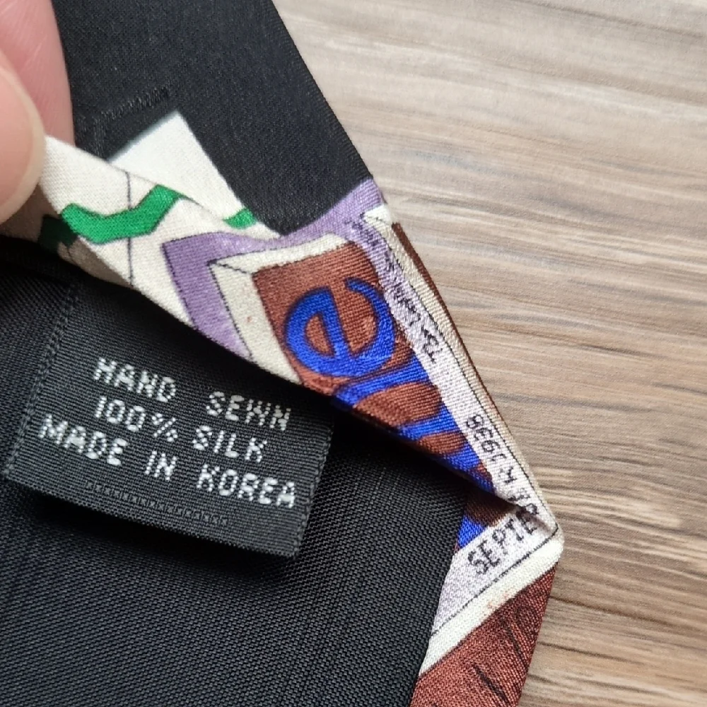 Vtg 90s Nicole Miller Fortune 500 Business Silk Neck‎ Tie Stock Market Financial